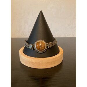 GS Womens Bracelet Chain & Tiger Eye Accent